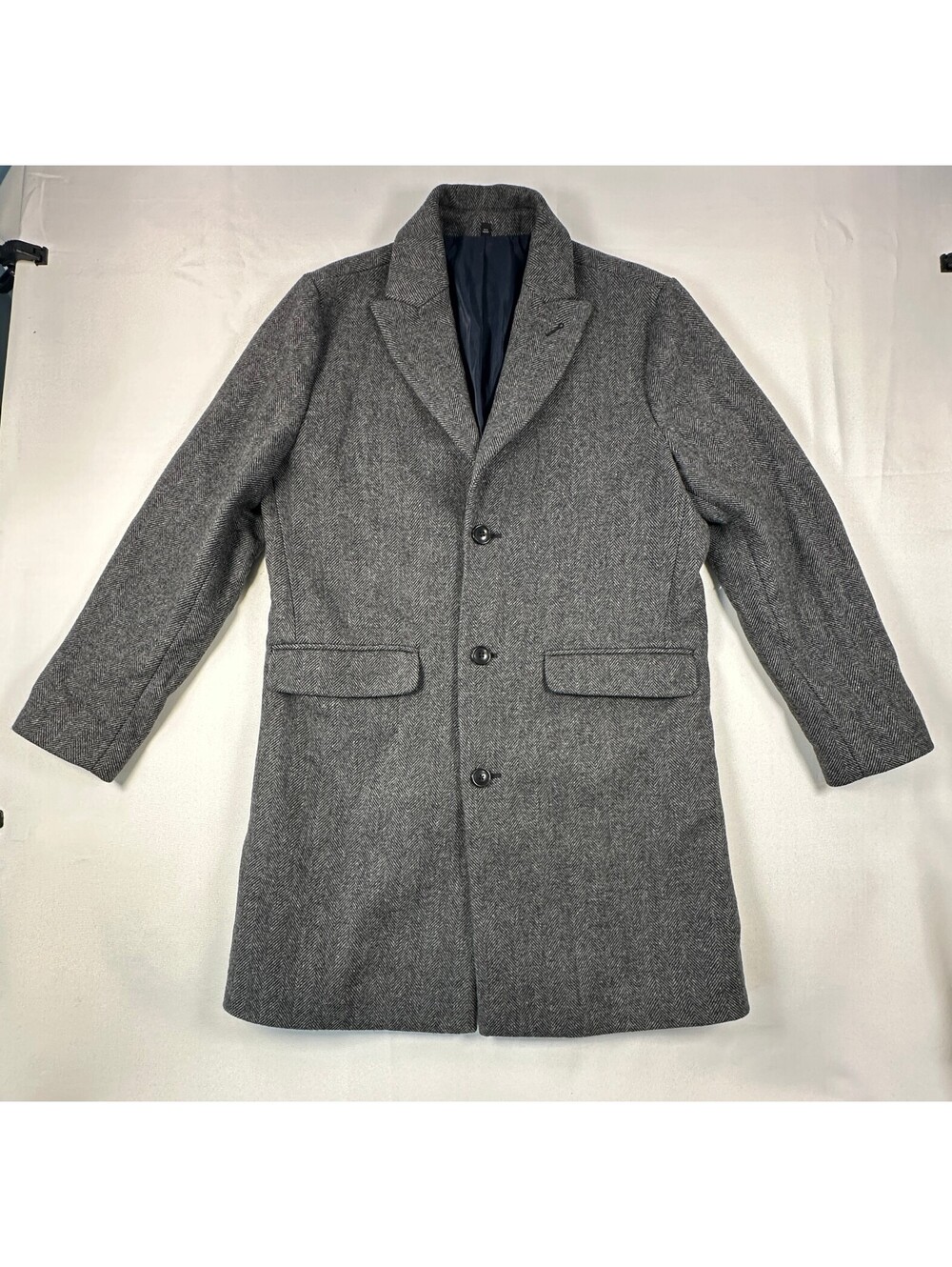 Bonobos Lanificio Luigi Zanieri Italian Wool Herringbone Coat Men's Lg